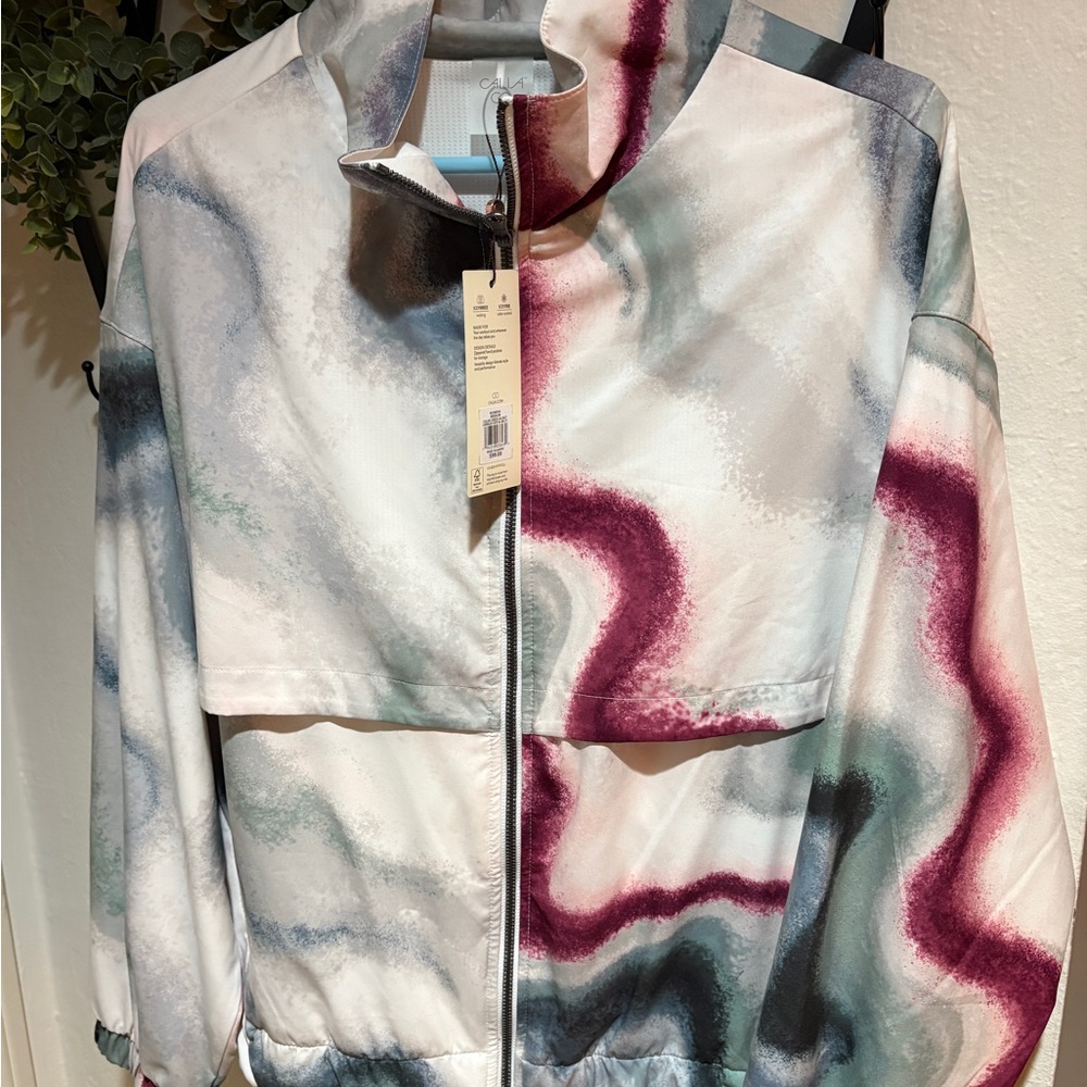 CALIA by Carrie Underwood Abstract Bomber Jacket Size Medium